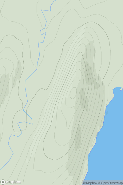 Thumbnail image for An t-Sron [Durness to Loch Shin] showing contour plot for surrounding peak